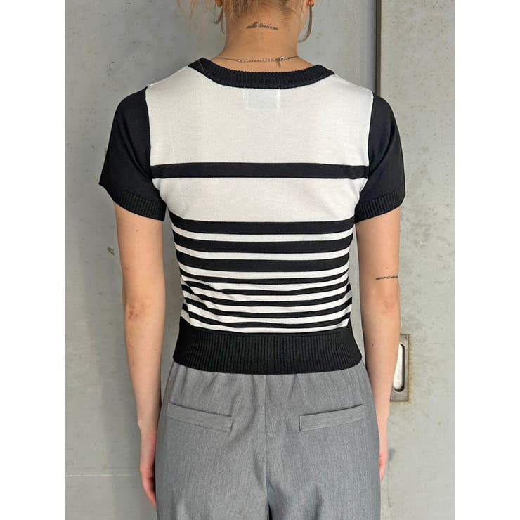 グラム・ヴィンテージボーダーニットトップス | EGOIST | 詳細画像4 