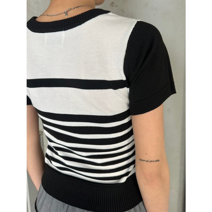 グラム・ヴィンテージボーダーニットトップス | EGOIST | 詳細画像6 