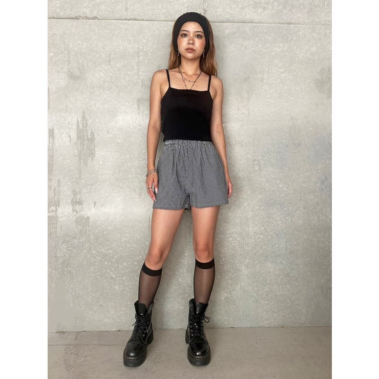 ウエストゴムストライプショートパンツ | EGOIST | 詳細画像1 