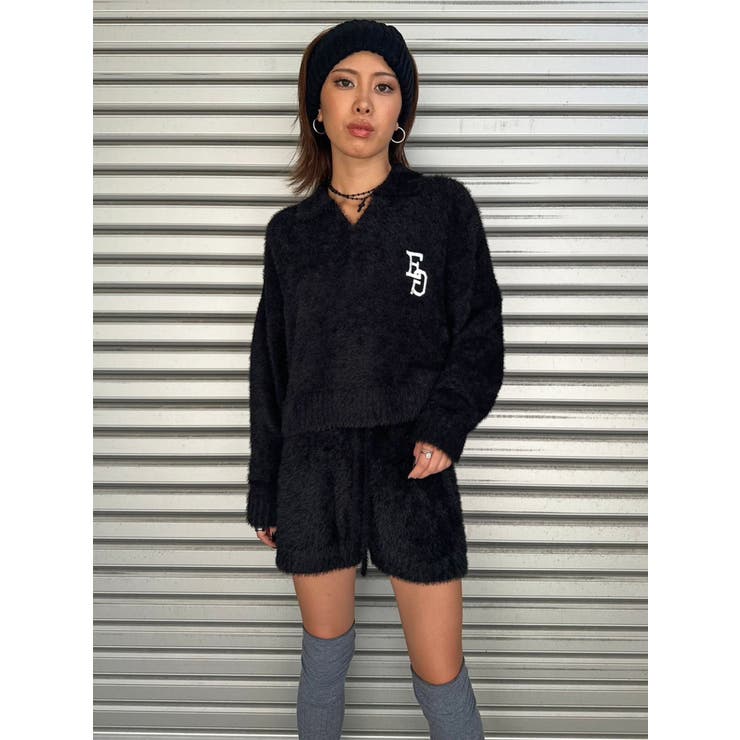 ロゴ刺繍シャギーニットトップス[品番：EO000006328]｜EGOIST