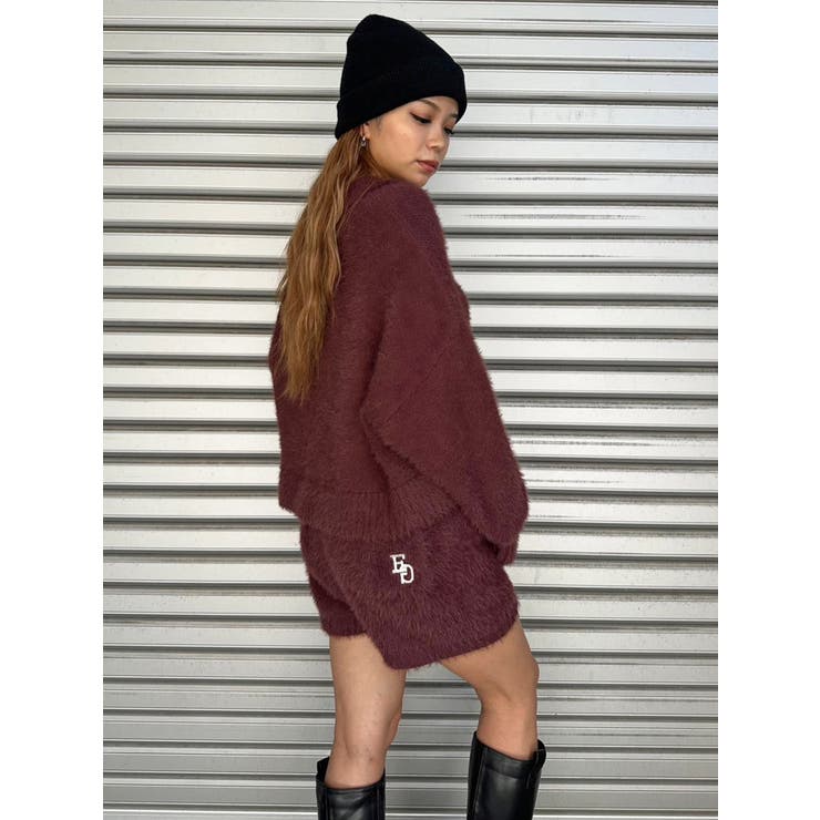 未使用級✨グッチ ターコイズブルー シャギーニット Sサイズ ロゴ刺繍 未使用級✨グッチ ターコイズブルー シャギーニット Sサイズ ロゴ刺繍