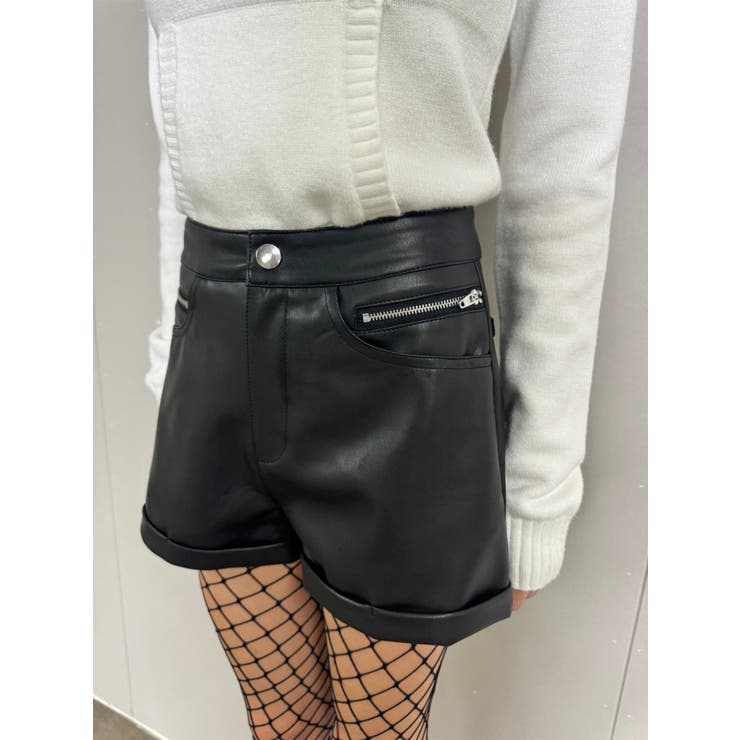 フェイクレザーショートパンツ | レディースファッション通販