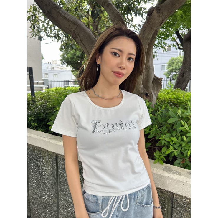 ラインストーンロゴTシャツ | EGOIST | 詳細画像16 