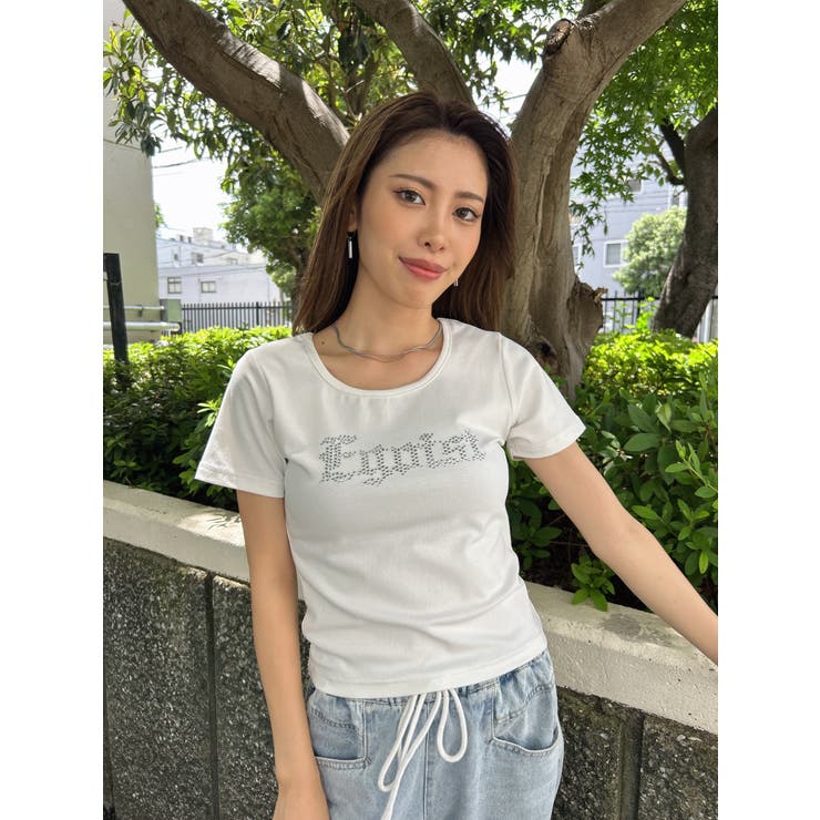 ラインストーンロゴTシャツ | EGOIST | 詳細画像17 