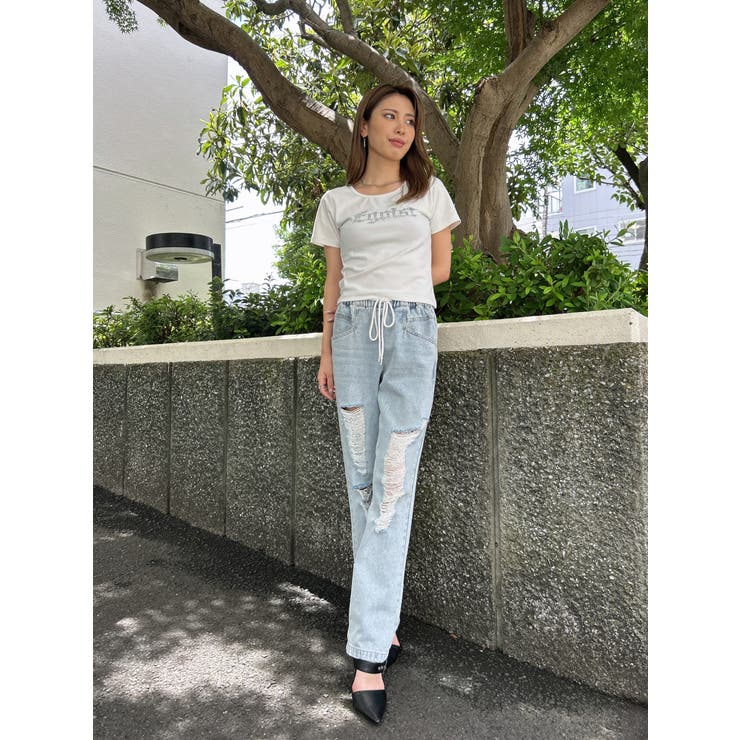 ラインストーンロゴTシャツ | EGOIST | 詳細画像24 