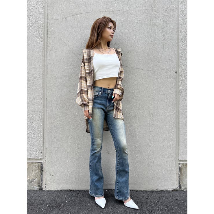 チェック柄シアーオーバーシャツ | EGOIST | 詳細画像10 