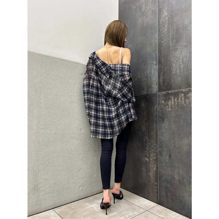 チェック柄シアーオーバーシャツ | EGOIST | 詳細画像17 