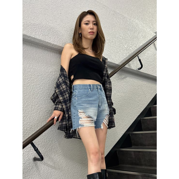 チェック柄シアーオーバーシャツ | EGOIST | 詳細画像4 