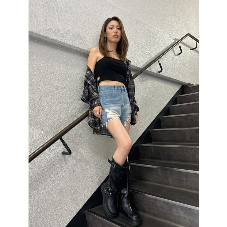 チェック柄シアーオーバーシャツ | EGOIST | 詳細画像6 