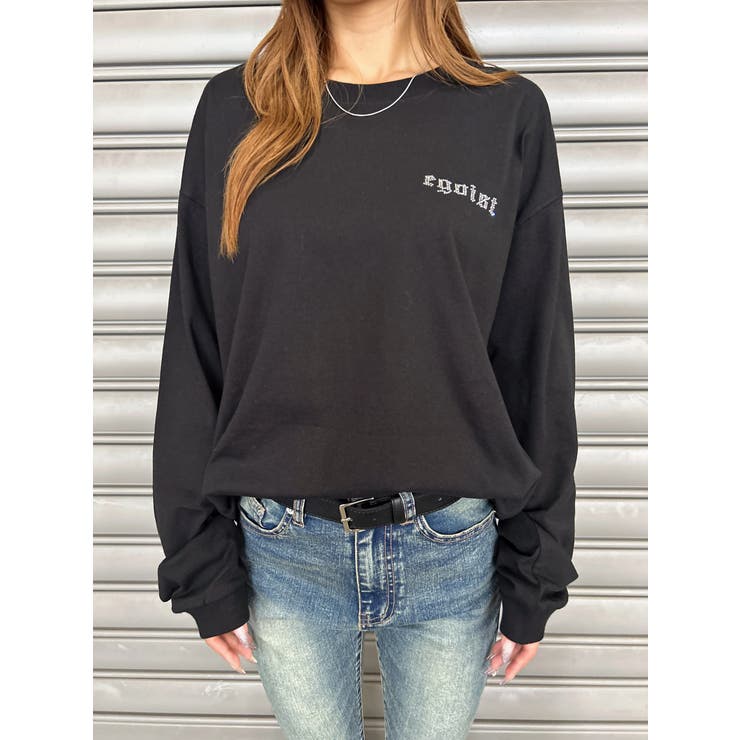 ラインストーンロゴユニセックスロンT | EGOIST | 詳細画像37 