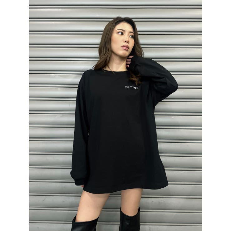 ラインストーンロゴユニセックスロンT | EGOIST | 詳細画像9 