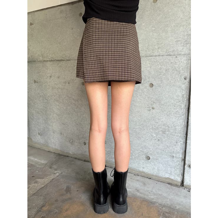 ラップデザインチェックタイトミニスカート | EGOIST | 詳細画像14 