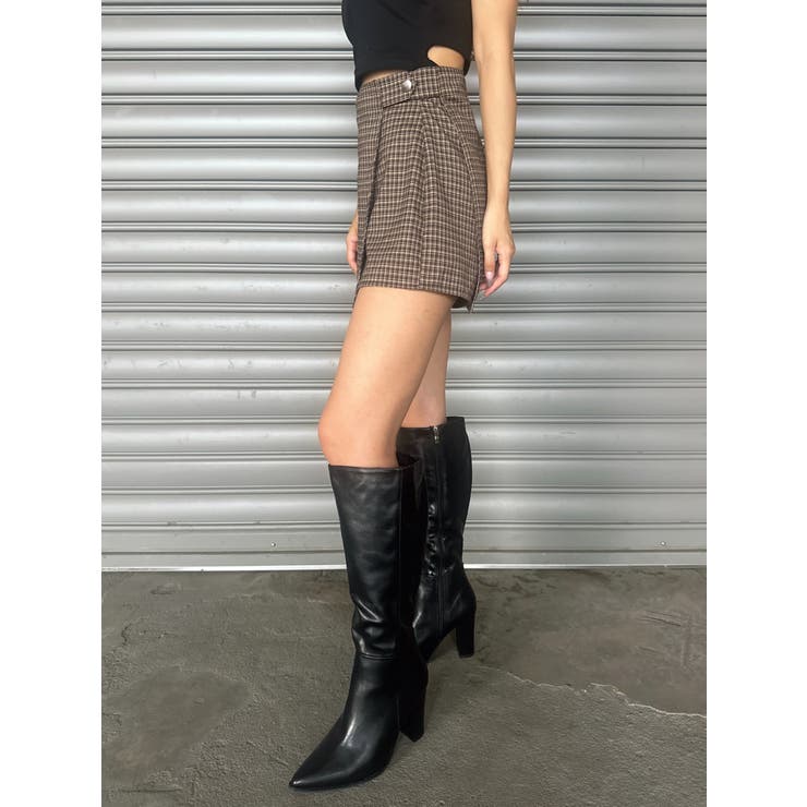 ラップデザインチェックタイトミニスカート | EGOIST | 詳細画像7 