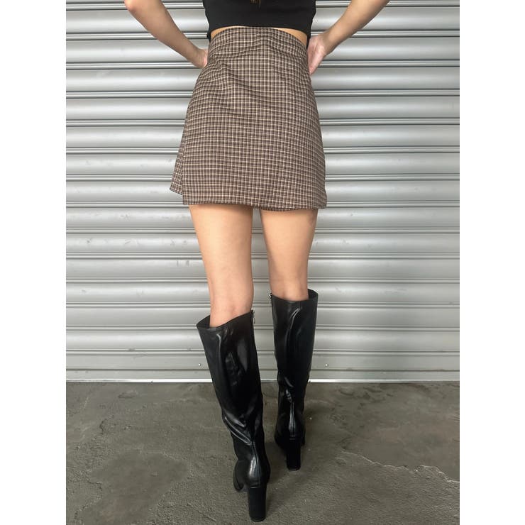 ラップデザインチェックタイトミニスカート | EGOIST | 詳細画像8 