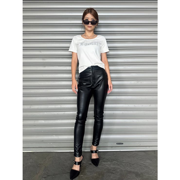 サイドデザイン フェイクレザースキニーパンツ | EGOIST | 詳細画像1 