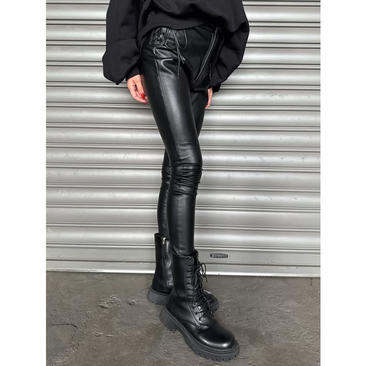 サイドデザイン フェイクレザースキニーパンツ | EGOIST | 詳細画像14 