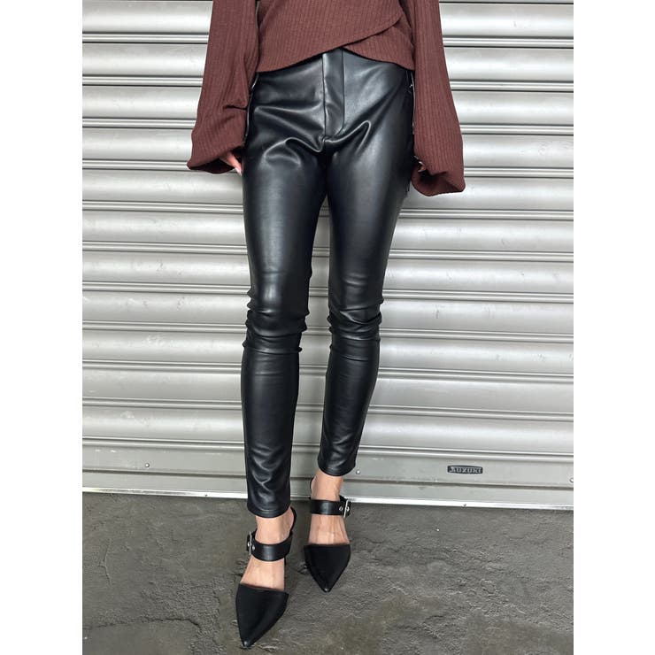 サイドデザイン フェイクレザースキニーパンツ | EGOIST | 詳細画像17 