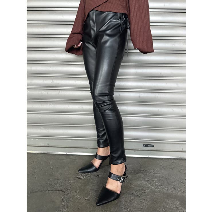 サイドデザイン フェイクレザースキニーパンツ | EGOIST | 詳細画像18 