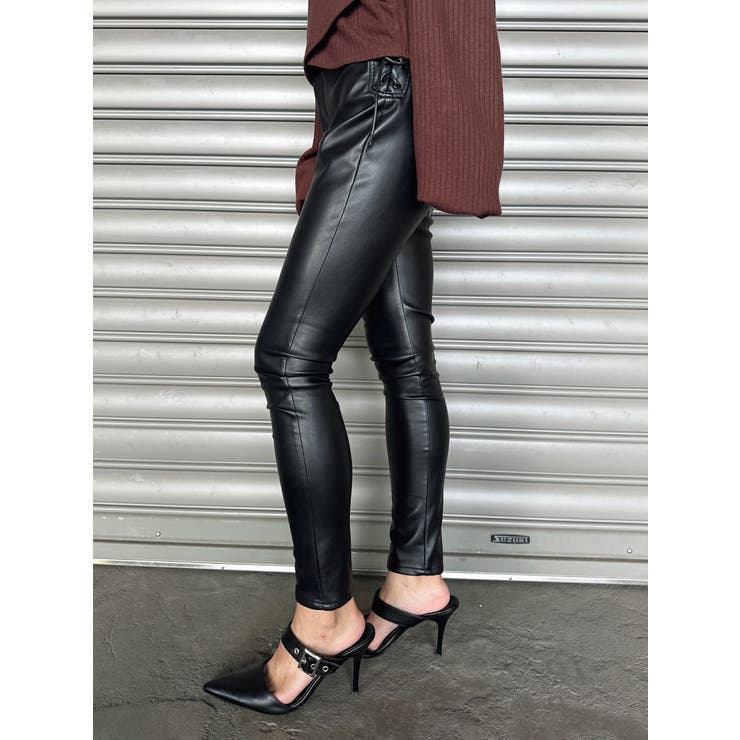 サイドデザイン フェイクレザースキニーパンツ | EGOIST | 詳細画像19 