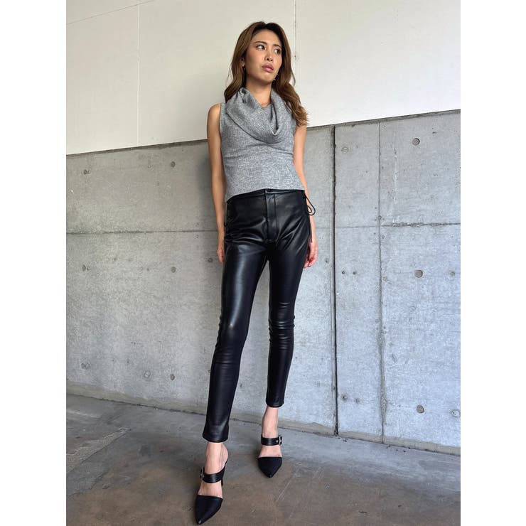 サイドデザイン フェイクレザースキニーパンツ | EGOIST | 詳細画像4 