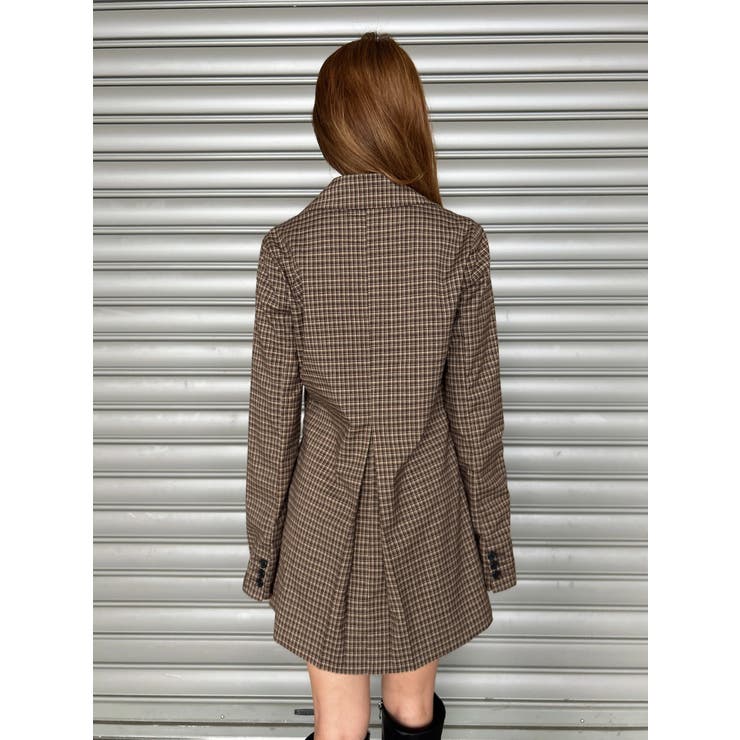 フレアスリーブチェック柄シングルジャケット | EGOIST | 詳細画像5 