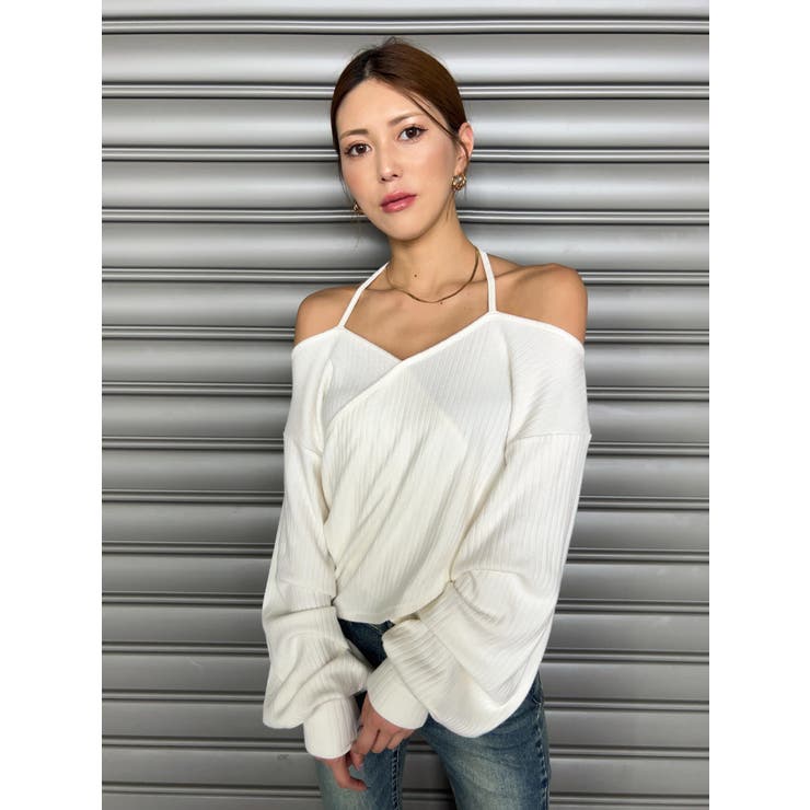 WHITE | ホルターバストクロストップス | EGOIST