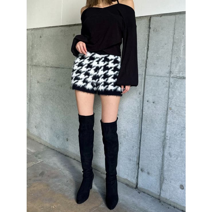 千鳥柄シャギーニットショートパンツ | EGOIST | 詳細画像10 