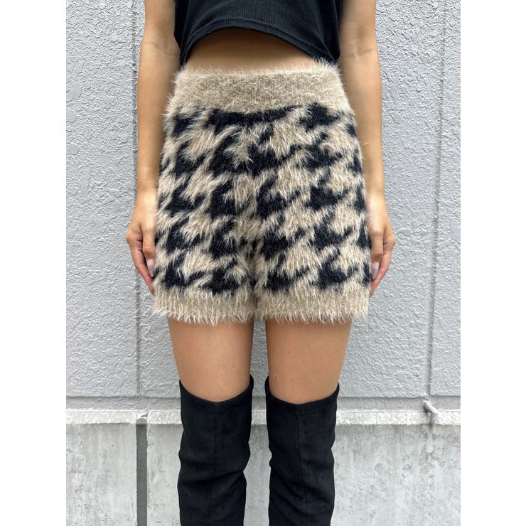 千鳥柄シャギーニットショートパンツ | EGOIST | 詳細画像6 