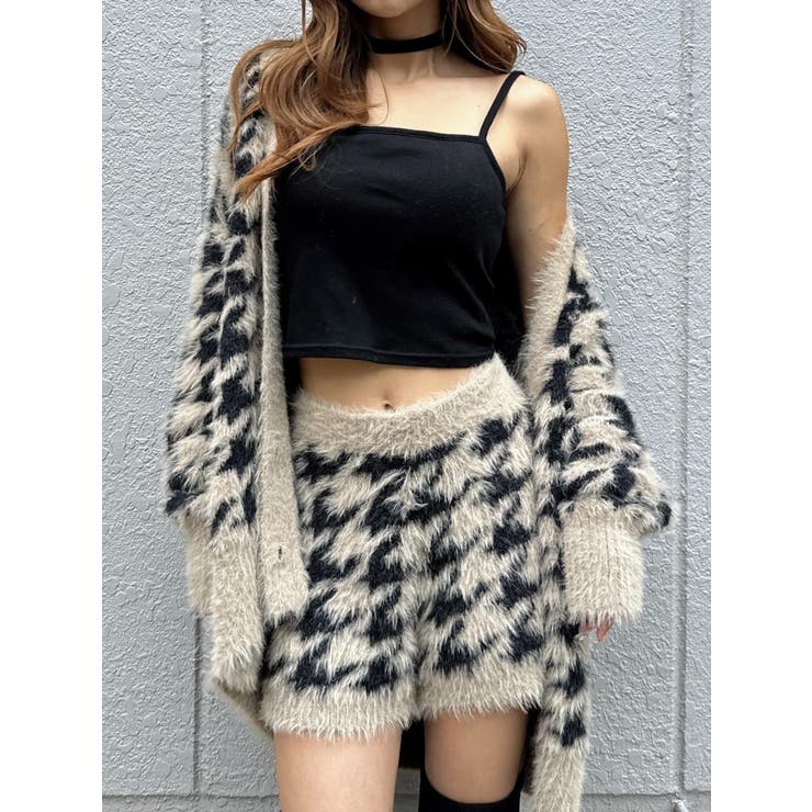 千鳥柄シャギーニットショートパンツ | EGOIST | 詳細画像7 