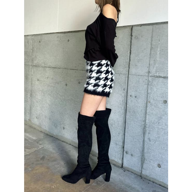 千鳥柄シャギーニットショートパンツ | EGOIST | 詳細画像8 