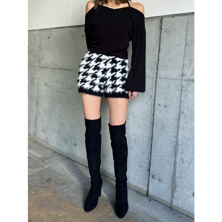 千鳥柄シャギーニットショートパンツ | EGOIST | 詳細画像9 