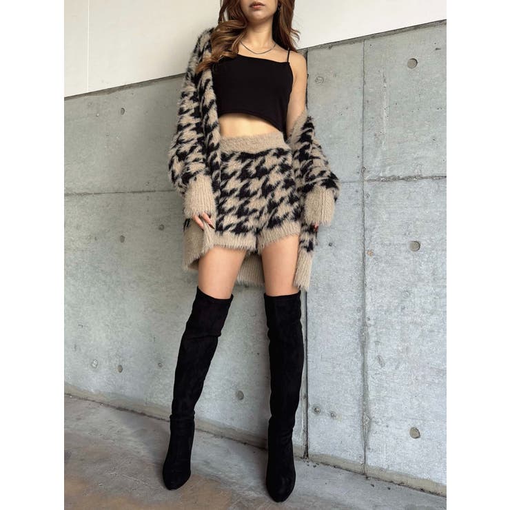 千鳥柄シャギーニットカーディガン | EGOIST | 詳細画像12 