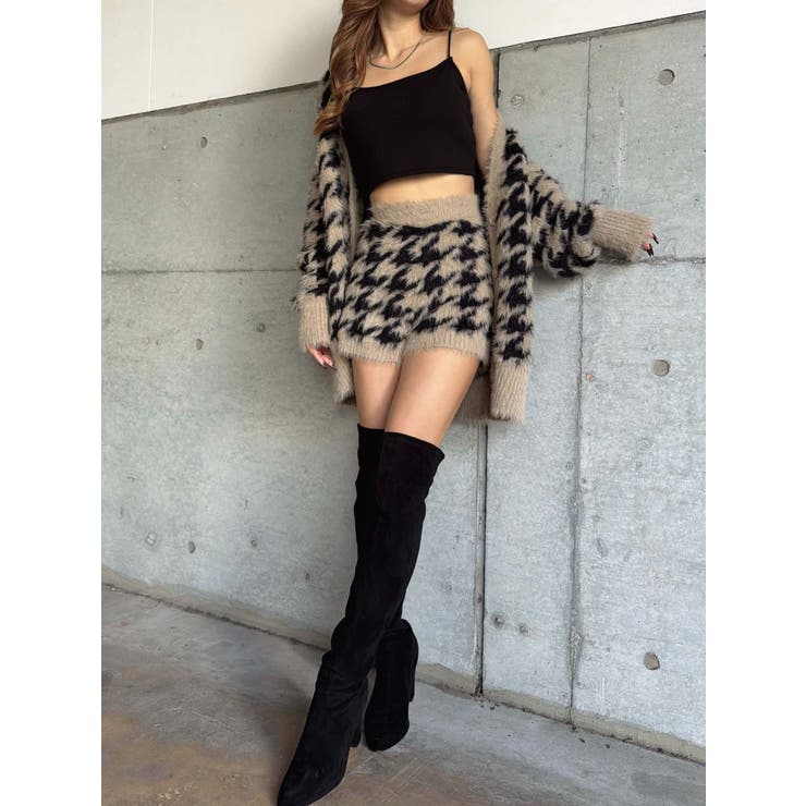 千鳥柄シャギーニットカーディガン | EGOIST | 詳細画像13 