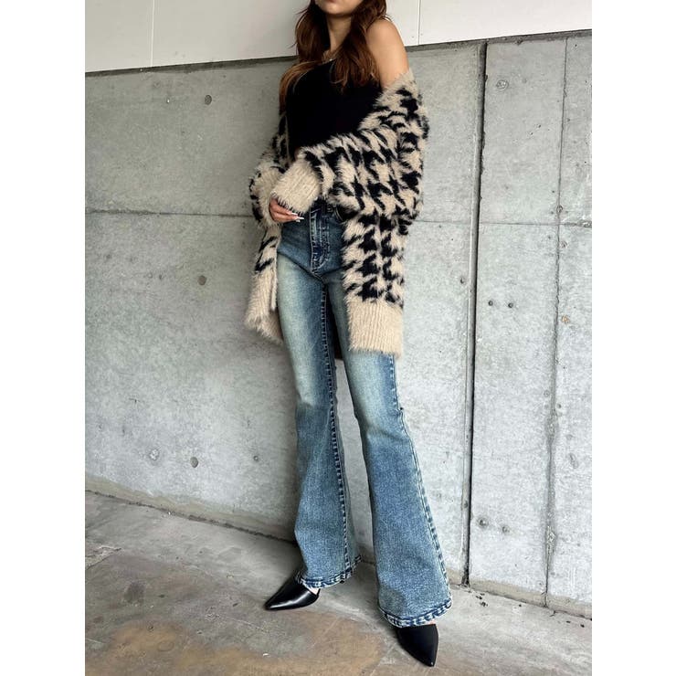 千鳥柄シャギーニットカーディガン | EGOIST | 詳細画像23 