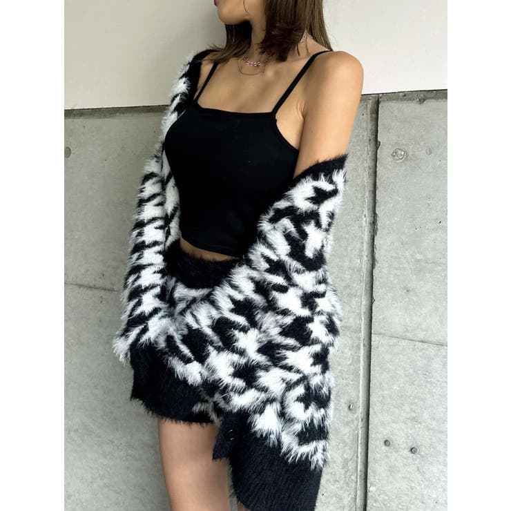 千鳥柄シャギーニットカーディガン | EGOIST | 詳細画像5 