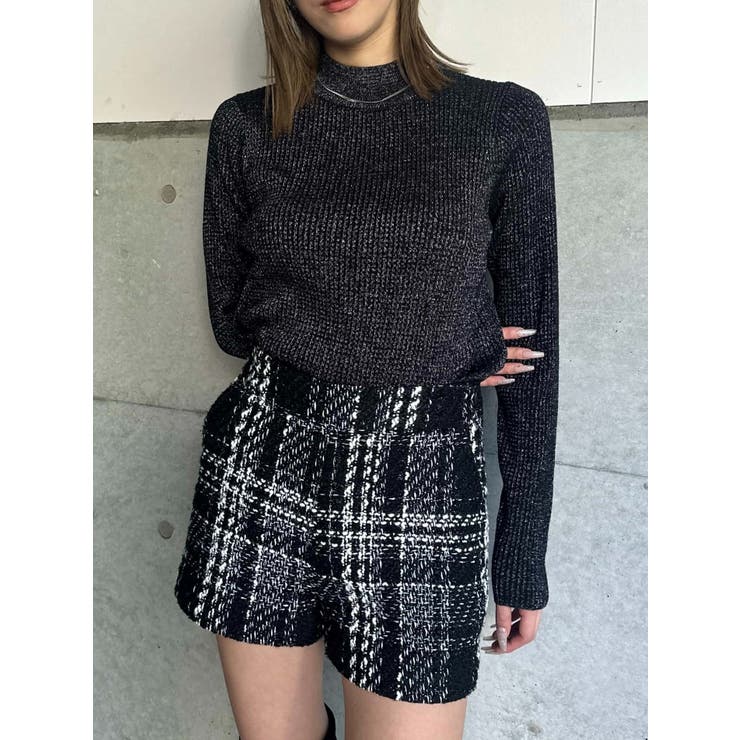 ラメボトルネックニットトップス | EGOIST | 詳細画像1 