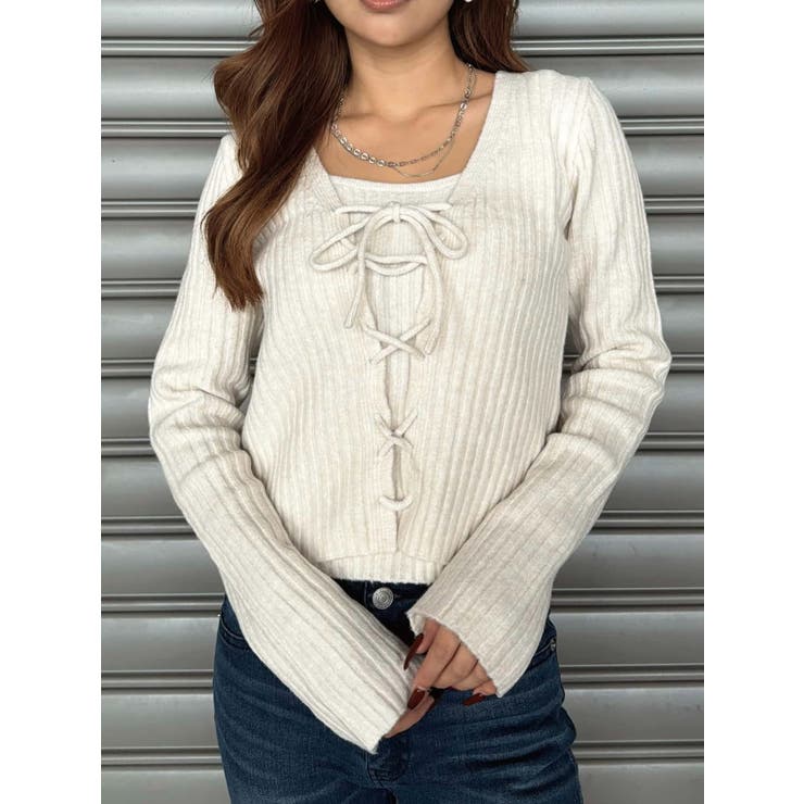 キャミ付レースUPニットトップス | EGOIST | 詳細画像13 