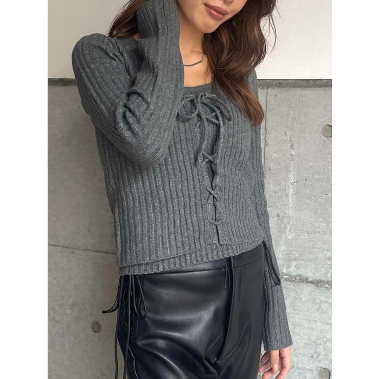 キャミ付レースUPニットトップス | EGOIST | 詳細画像2 