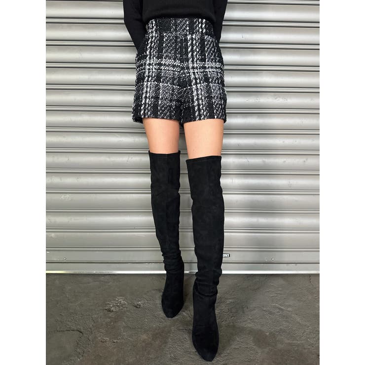 BLACK | ラメツイードショートパンツ | EGOIST