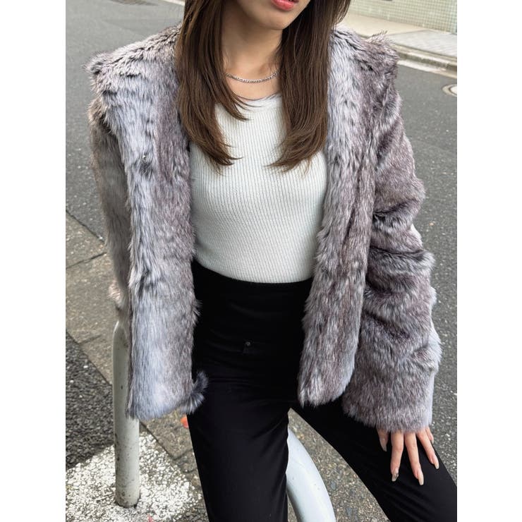 ニュアンスカラーファーコート | EGOIST | 詳細画像3 