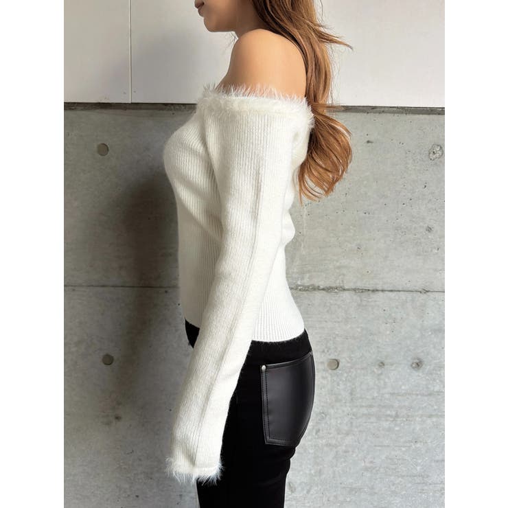 端シャギータイトオフショルニットトップス | EGOIST | 詳細画像12 