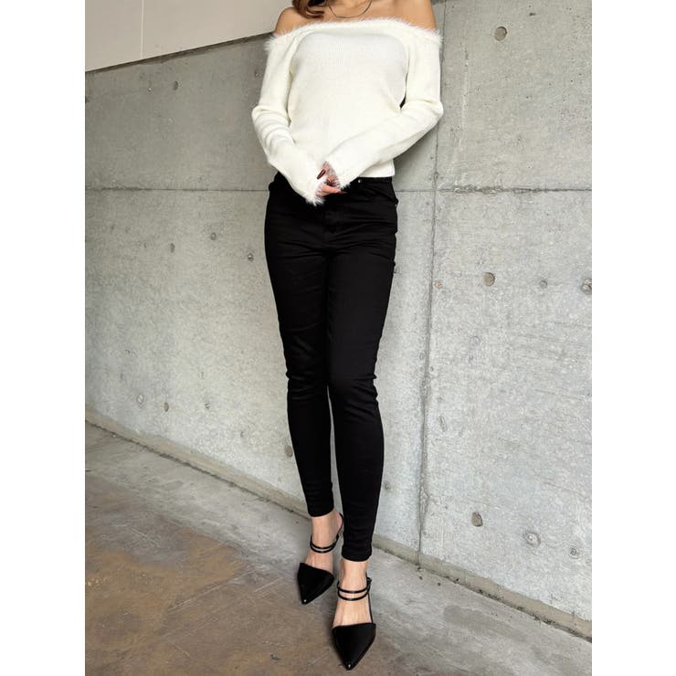 端シャギータイトオフショルニットトップス | EGOIST | 詳細画像4 