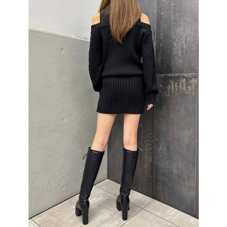 肩開きケーブルミニワンピース | EGOIST | 詳細画像4 