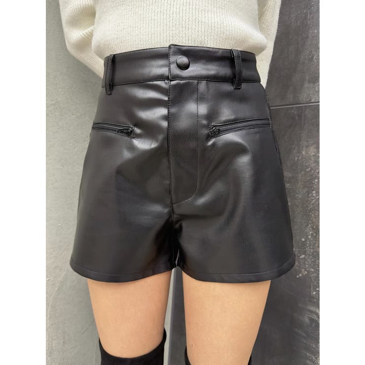 デザインポケットフェイクレザーショートパンツ | EGOIST | 詳細画像1 