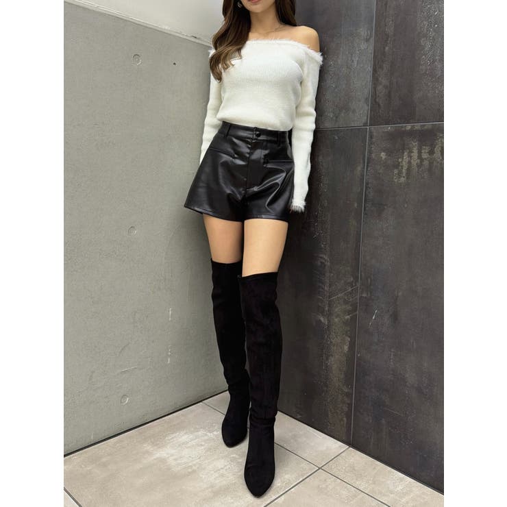 デザインポケットフェイクレザーショートパンツ | EGOIST | 詳細画像3 