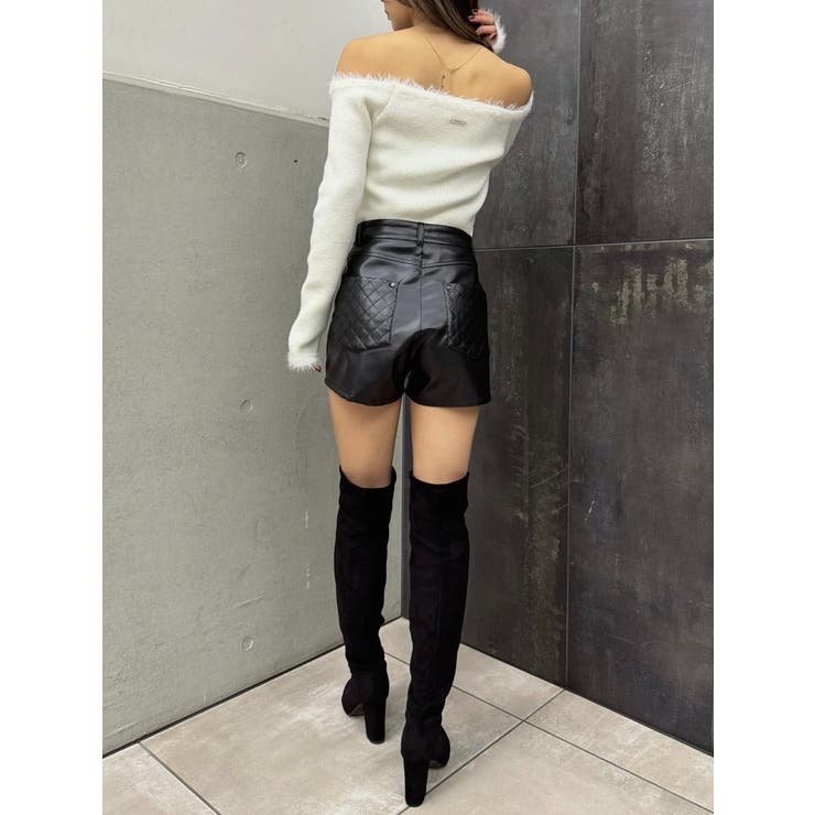 デザインポケットフェイクレザーショートパンツ | EGOIST | 詳細画像4 