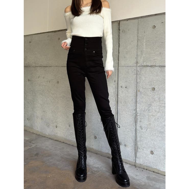 Backクロスハイウエストスキニーパンツ | EGOIST | 詳細画像1 