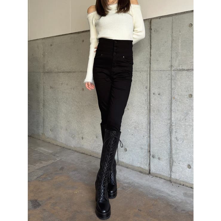 Backクロスハイウエストスキニーパンツ | EGOIST | 詳細画像2 