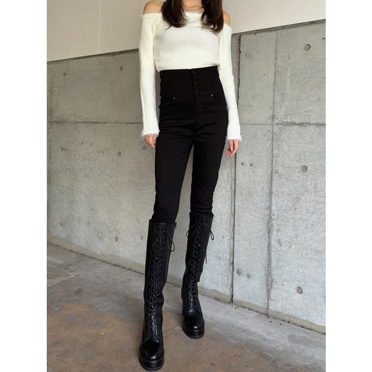 Backクロスハイウエストスキニーパンツ | EGOIST | 詳細画像3 