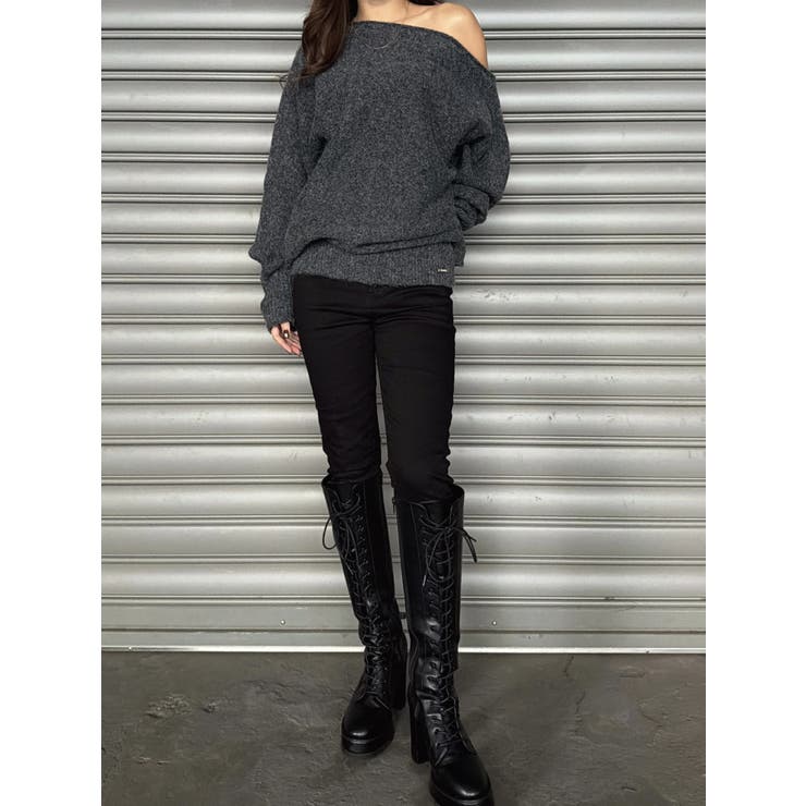 プレート付ワンショルラメニットトップス | EGOIST | 詳細画像11 